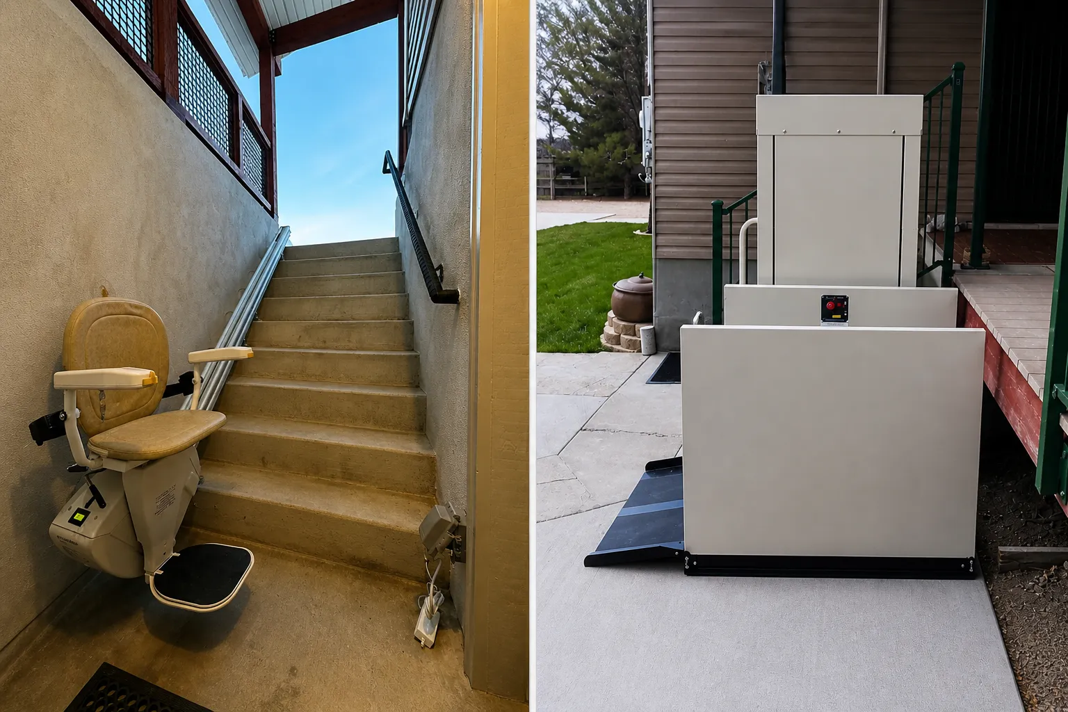 Outdoor Stairlifts vs. Vertical Platform Lifts for Exterior Access