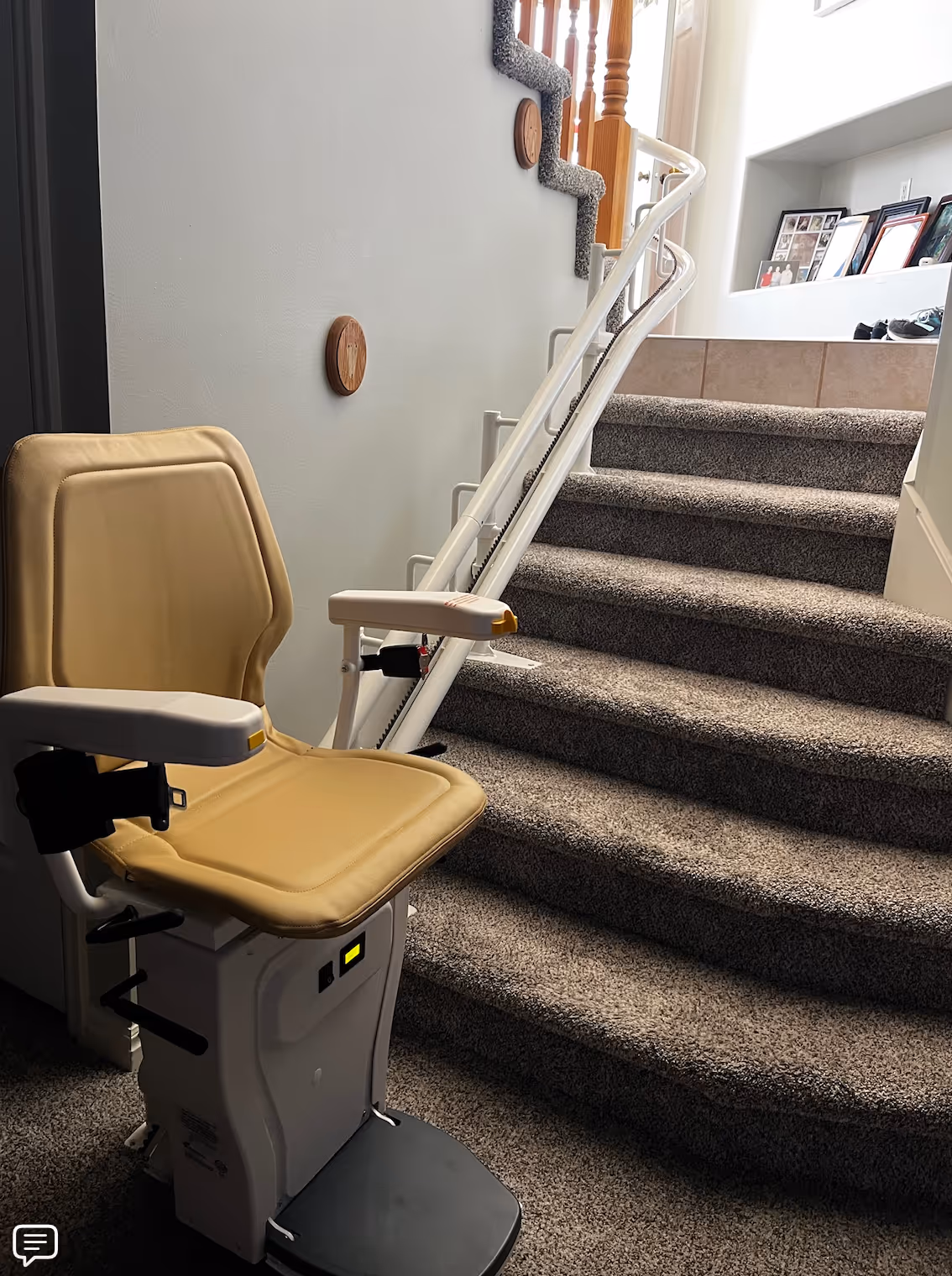 Curved stairlift installation in West Jordan, Utah