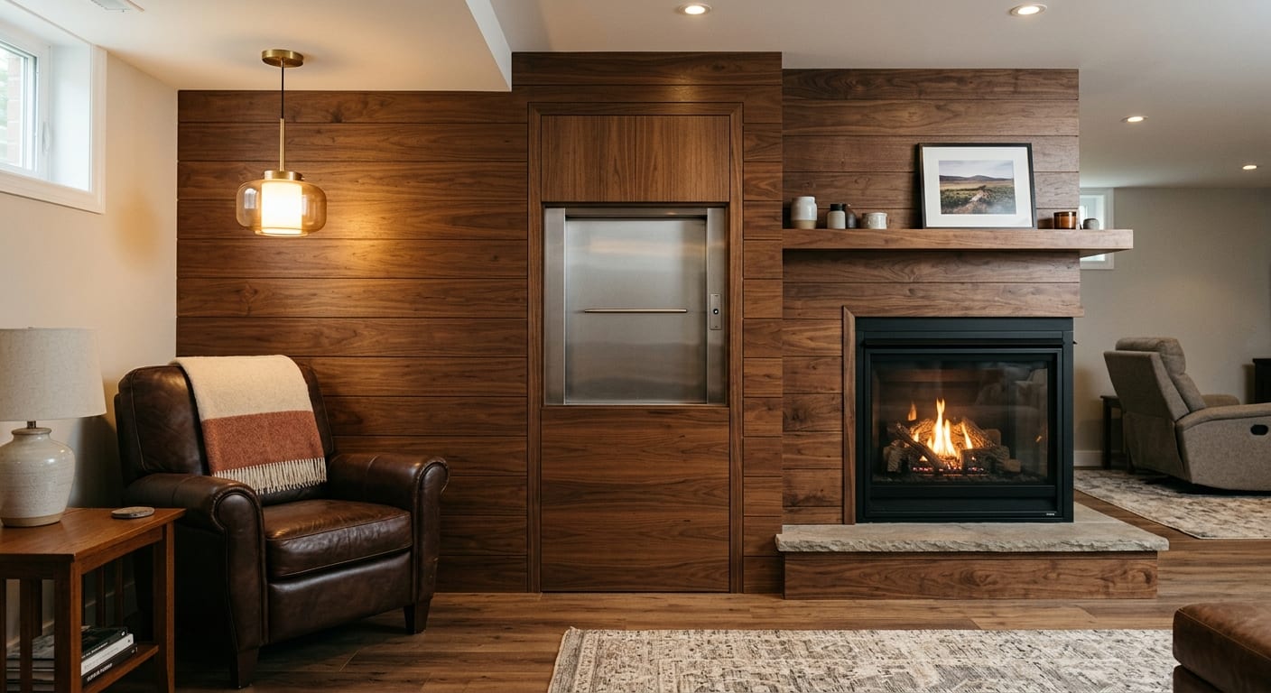 Pro Dumbwaiter interior platform and control detail