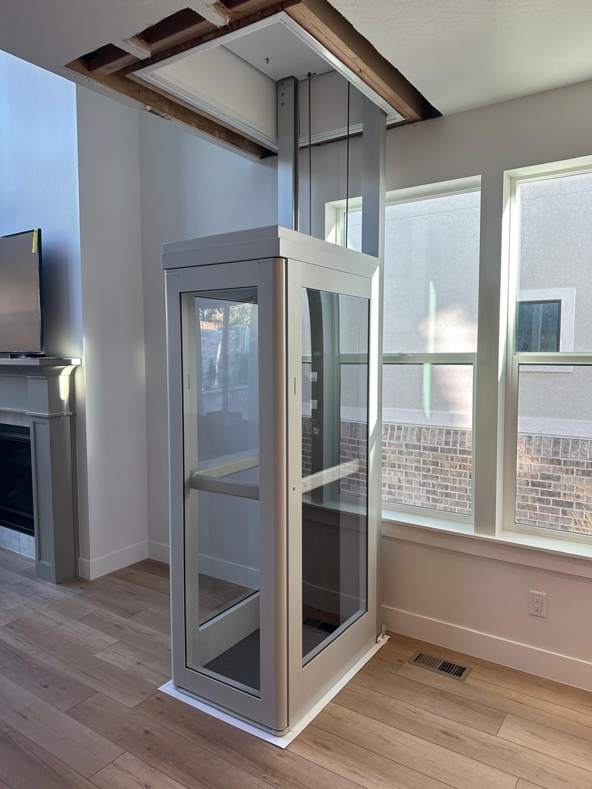 Pollock residential elevator installed inside a home
